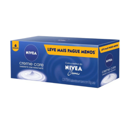 Kit Sabonete em Barra Nivea Creme Care 90g com 6 unidades